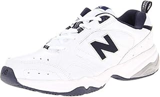 New Balance Men's 624 V2 Casual Comfort Cross Trainer, White/Navy, 11.5 W US