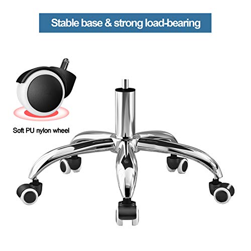 Chaise pivotante avec support lombaire ergonomique et dossier en maille rose - 6
