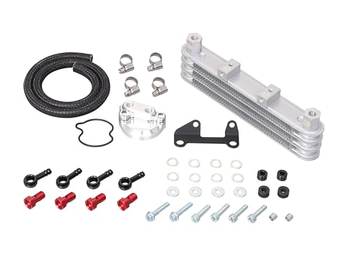 キタコ (KITACO) スーパーオイルクーラーキット 3段コア (フレーム下部/シリンダーヘッド下部マウント) スーパーカブ110(JA59) クロスカブ110(JA60) ノーマル/キタコ製124ccボアアップキット対応 360-1456000