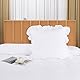 Utopia Bedding Rüsche Bettwäsche 135x200 Set - Mikrofaser Bettbezug 135x200 cm + 1 Kissenbezug 80x80 cm - Weiß