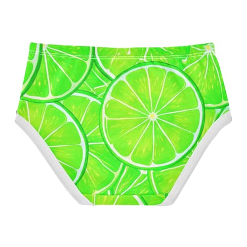 Cotton Toddler Underwear Floral Slices Fresh Green Lime Girl Panties Cute Print Briefs Kids Undies 2t2