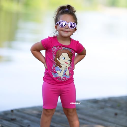 COASION Kids Polarized Sunglasses with Strap - TPEE Rubber Flexible Heart Sunglasses for Toddler Girls Boys Age 2-83