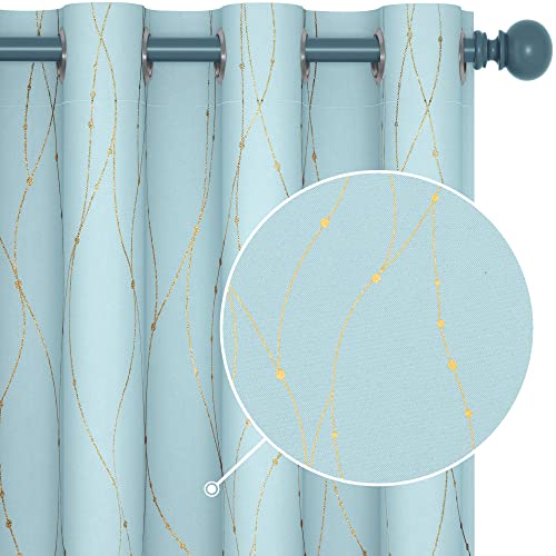 Deconovo Short Blackout Curtains 54 Inch Long, Curtains for Kitchen Nursery