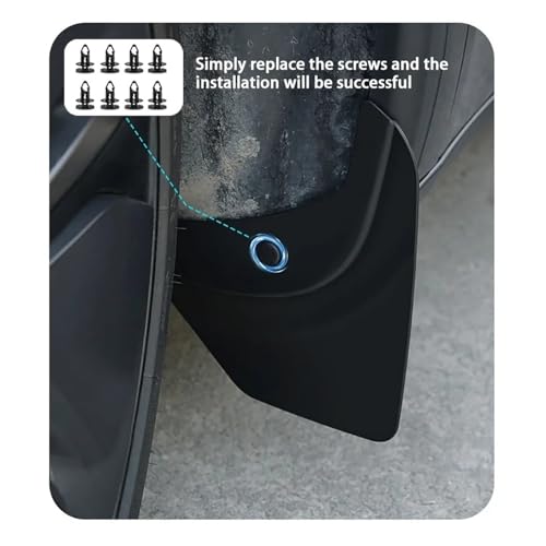 Guardabarros para Tesla Model Y 2025 Juniper que protegen tu pintura de salpicaduras 6