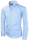 Black n Bianco Signature Boyss Sateen Long Sleeve Dress Shirt (2, Light Blue)