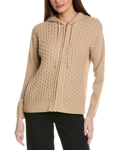 Anne Klein Zip Up Hoodie Sweater pull chaud et léger femme