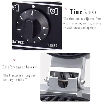STMKB Kommerzielles Waffeleisen, Elektrisches Waffeleisen, Beidseitige Erwärmung, Schnelles Aufheizen, Temperaturbereich: 50–250 °C, 0–5-Minuten-Timer-Funktion, Backwerkzeuge Für Die Küche – Bild 7