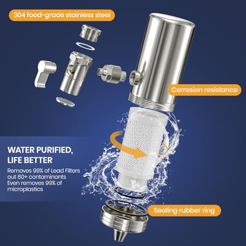 AIMADI Kitchen Faucet with Water Filter and Pull Down Sprayer by AIMADI - Used condition - Image 6