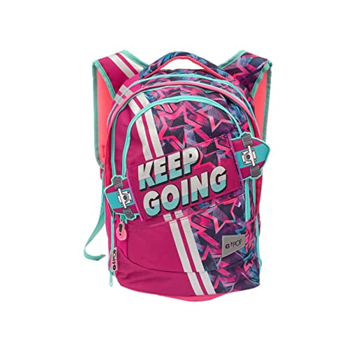 Giochi Preziosi GOPOP 2022 Zaino Estensibile Round Go Girl, per chi si sente dinamica, energica e sportiva, con schienale comfort back, tasca frontale e interna, maniglia in tessuto, GG9K9210