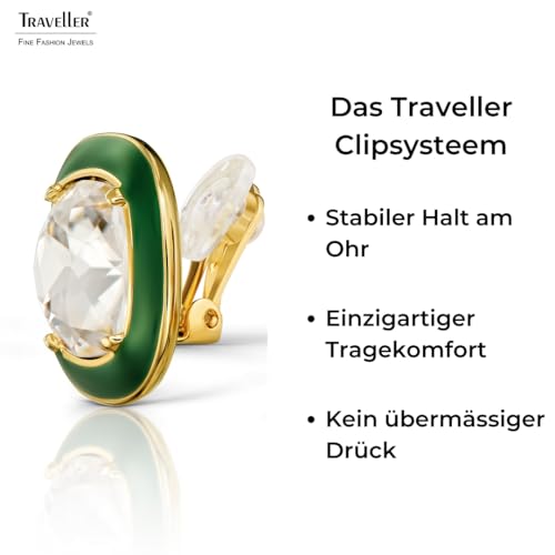 Boucles d'oreilles à clip Traveller la solution sans douleur en émail