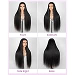 Arabella 5x6 Wear and Go Glueless Wigs Human Hair Pre Cut Lace 210% Density Lace Front Wig Human Hair 12A Real Pre Plucked Bleached Knots Upgraded Straight Wig (22inch, 5X6 Glueless Wig) - Image 2