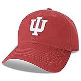 Legacy NCAA Officially Licensed Baseball Hat, Indiana Hoosiers, Lightweight Cap for Men & Women, Relaxed Twill Adjustable (EZA), Cardinal, One Size Fits Most, Adjustable Fabric Closure