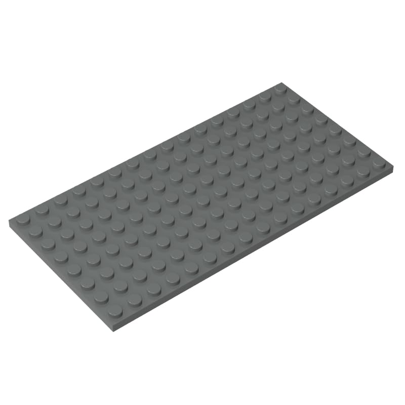 92438 Foundation Plate Plate 8x16 5Pieces GDS-529 Compatible with Lego Building Blocks Color:Dark Bluish Gray — image 1