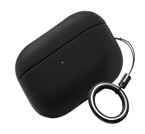 Silikon Kılıf — Airpods 3. Nesil ile Uyumlu Leather Skin Serisi Parmak İzi Tutmayan Dış Yüzeye Sahip ve Mükemmel Koruma Sağlayan Orta Sertlikte (Siyah, Airpods 3)