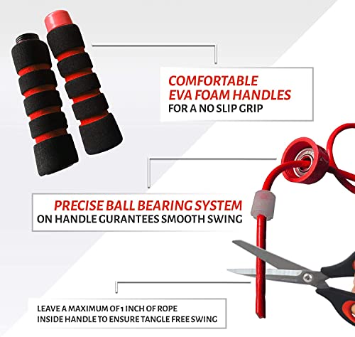 Limm Adjustable Jump Rope for Workout - All-Purpose Exercise Jump Rope Kids & Adults Love with Tangle-Free, Comfortable Foam Handles - Best Slimming, Cardio & Endurance Training