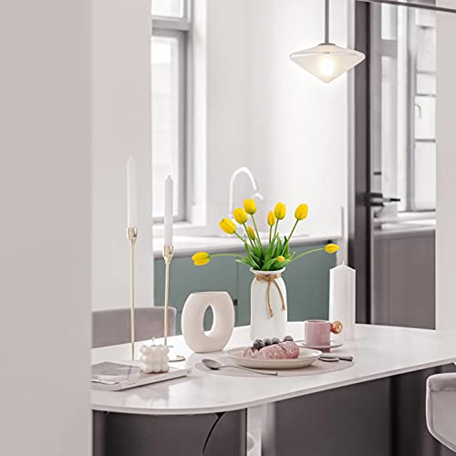 5Pcs Latex Yellow Artificial Tulips Flowers, Real Touch Faux Flower , Diy Bouquets Floral Arrangement For Home Table Centerpiece Wedding Party Decoration , Gifts For Women #TOP2