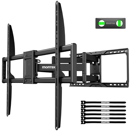 monTEK Heavy Duty TV Wall Bracket for 50-100 Inch TVs up to 165 lbs, 4X Load Tested, Full Motion TV Wall Mount with Tool-Free Tilt, Swivel & Extend, Max VESA 900x600mm, Fits 12"/16"/18"/24" Studs