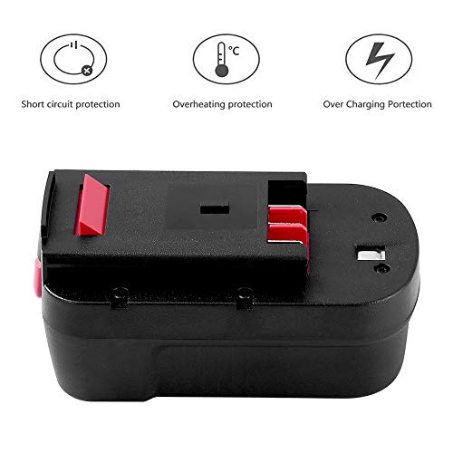 Topbatt 18V 3,6Ah Ni-Mh Per Black And Decker Batteria Di Ricambio A18 A1718 A18NH A18E HPB18 HPB18-OPE HPB18-OPE2 244760-00 Firestorm EPC18 FSB18 FS180BX FS18BX FS18FL NST2118 - 4