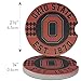 Fan Creations Ohio State University of Set of 2 Car Coasters Removable Absorbent Ceramic Stone Coasters - Ideal Gift for Students, Alumni and Everyday Fan - Show Your Big 10 NCAA Team Spirit