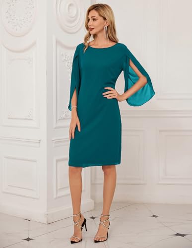 Image of GRACE KARIN Womens Formal Wedding Guest Dress 2026 Chiffon Cocktail Dress Mother of the Bride Dresses Midi Fashion Clothing