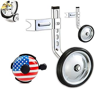 Ciao! Sports & Outdoors Bicycle Training Wheels for Kids with Free Bell, Adjustable