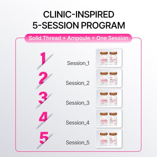 BEAUDIANI Sil Melt-In Hyaluronic Acid Serum & Ampoule Kit, 5 Session Intensive Hydration Program Korean Skincare Melt-In Hyaluronic Thread Serum