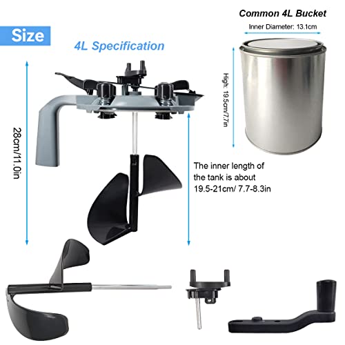 4L Mixing Mate Paint Lid Kit, Paint Can Pouring Spout with Better Sealing Effect, Universal Paint Shaker, for Stirring, Storing and Pouring