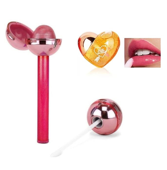 ARRX Lip loss Glossy Pops | Shimmer Lip Balm & Shimmer Lip Gloss 2 in 1 Lip loss (Pink color)