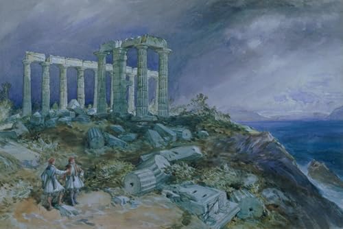 Póster de lienzo clásico Templo de Poseidón Sunium para regalar a amantes de la mitología