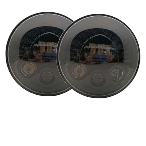 Phares à LED 7 pouces 75W noir haute visibilité nocturne pour Dodge B100 Van 1971-1978