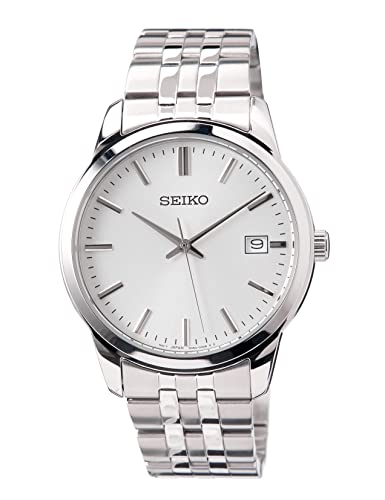 Seiko Essential Quartz Silver Dial Men's Watch SUR397