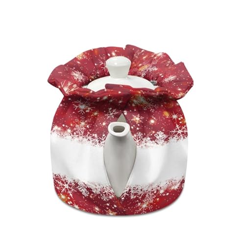 Image of Christmas Tea Pot Cover Keep Tea Warm Snowman Insulation Teapot Cozies Machine Washable Kettle Cover Breakfast Warmer Home Decor for Kitchen Tea Party Table Decor