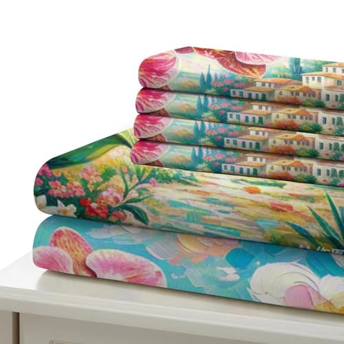 Parure de lit phalaenopsis orchidée super king en microfibre 3D - 6