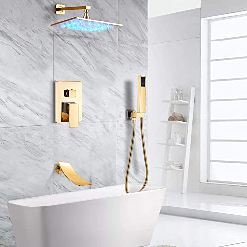 Robinet de Douche Anti-Calcaire en Laiton Cascade et LED