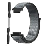 Cinturino in nylon per Garmin Forerunner 235 lite 735 XT 230 220 630 620 cinturino traspirante ultra leggero cinturino Approach S20 S6 Quick Dry Sostituire cinturino (grigio)
