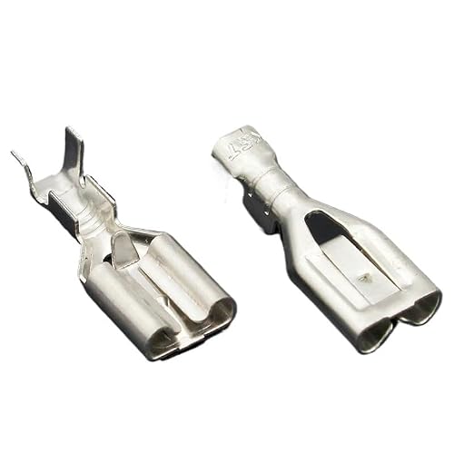 LTRAJUYNH 50PCS 6.3mm 6.3 Crimp Terminal Male Female Spade Connector Crimping terminals