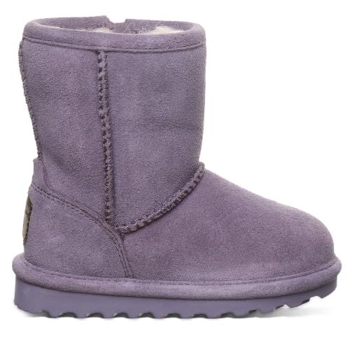 BEARPAW Elle Toddler Purple Sage Size 8 | Kid's Slip-On Boot with Zipper for Easy Wear | Comfortable Winter Boot for Kids
