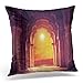 Topyee - Copricuscino con Arco arcuato in Antico Tempio al Tramonto, 45 x 45 cm, Decorazione per la casa