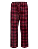 Plaid Pajama Pants for Men Comfy Soft Lounge Pants Cotton Sleepwear Pants with...