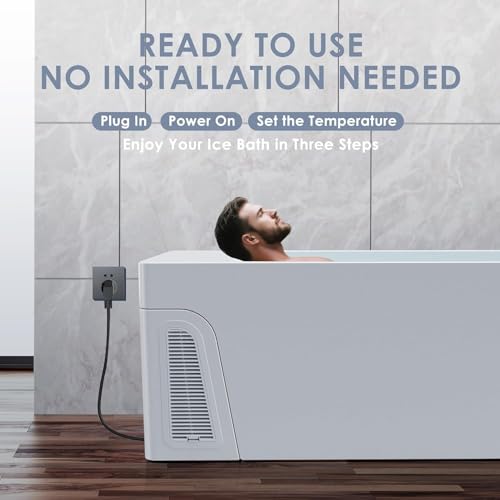 Image of Deeptime Smart Ice Bath Tub Gen3 with Chiller 32F-104F Cold Therapy White