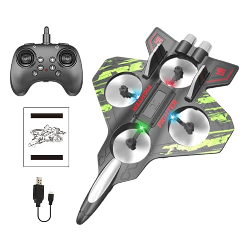 2.4GHz Foam Plane Drone Remote Control Plane RC Plane For Kids Foam RC Fighter Airlane For Adults With LED Light And 2 Modes To Fly Rechargeable Aircraft Games - Image 9