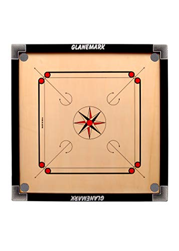 National ((Water Proff)) Tournament Matte Finish Full(Club) Size 38 GOL Pocket Carrom Board with( Coins Striker and Powder) Free