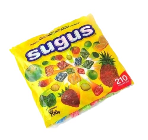 SUGUS Caramelos Masticables Sabor a Frutas Surtido 700 gr. - Gluten Free.