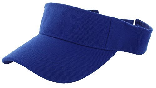 Dealstock Plain Men Women Sport Sun Visor One Size Adjustable Cap (29+ Colors) (Blue) #TOP10