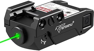 Votatu H3L-G Green Laser Sight, Aluminum Ultra Low Profile Picatinny Mount Green Dot Sight, Strobe Mode Available, Magnetic USB Rechargeable and Ambidextrous Control