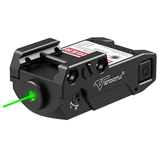 Votatu H3L-G Green Laser Sight, Aluminum Ultra Low Profile Picatinny Mount Green Dot Sight, Strobe Mode Available, Magnetic USB Rechargeable and Ambidextrous Control