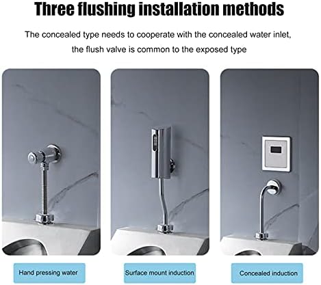 Wall-Hung urinals Flush urinals efficiently, Household/Commercial Stainless Steel Urinal kit with Flush Valve, Induction Urinals in Men's Public Toilets