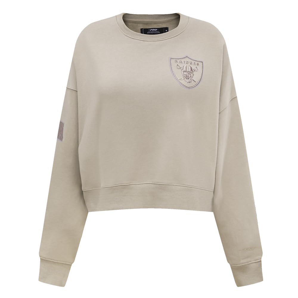 Pro Standard Womens NFL Las Vegas Raiders Neutral Crewneck Sweatshirt Taupe Xl