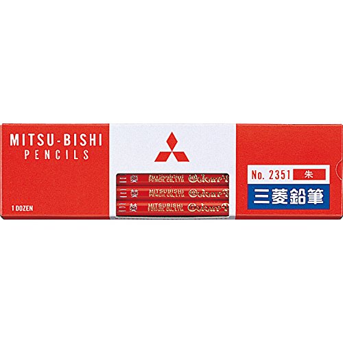 Lápices de color Vermilion Mitsubishi, docena miniatura 1