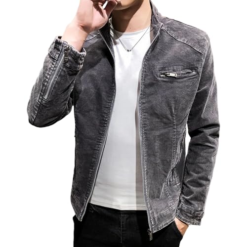 Chaqueta de mezclilla slim fit para hombre Maiyifu-GJ miniatura 1